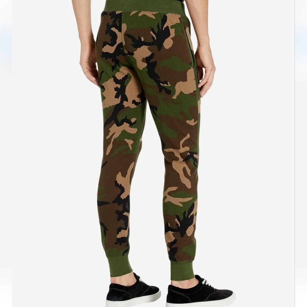 NWT Men's Polo Ralph Lauren Camouflage Waffle Printed Jogger Lounge Pants - Picture 4 of 6